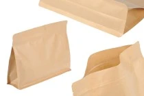 Σακουλάκια κραφτ τύπου Doy Pack 275x40x205 mm με κλείσιμο zip και δυνατότητα σφράγισης με θερμοκόλληση - 50 τμχ