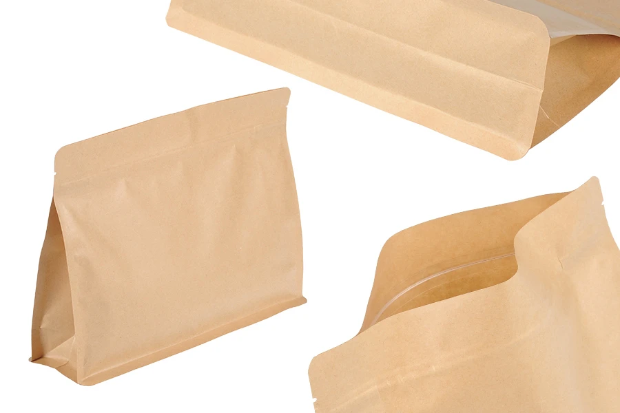 Σακουλάκια κραφτ τύπου Doy Pack 275x40x205 mm με κλείσιμο zip και δυνατότητα σφράγισης με θερμοκόλληση - 50 τμχ