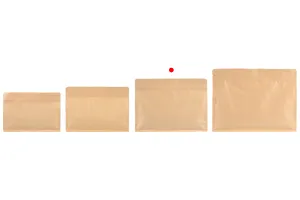 Doy Pack type kraft bags 275x40x205 mm with zip closure and heat sealable - 50 pcs-3