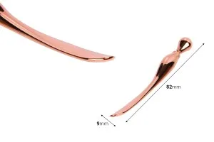 Spatule pour crème métallisée 82 mm or rose avec bout rond - 6 pcs-2