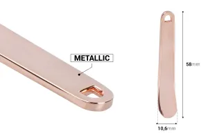 Spatule pour crème métallisée 58 mm de couleur or rose - 6 pcs-2