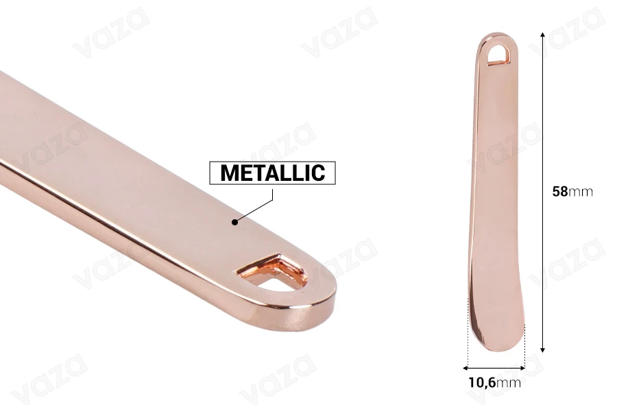 Spatula for cream metallic 58 mm in rose gold color - 6 pcs-image_dimensions
