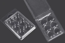 Θήκη πλαστική (PET) 6 θέσεων για wax melts σε σχήμα καρδιάς - 20 τμχ Θήκη πλαστική (PET) 6 θέσεων για wax melts σε σχήμα καρδιάς - 20 τμχ