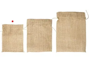 Burlap bag 100x150 mm in natural color - 50 pcs-5