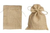 Sac en toile de jute 130x180 mm de couleur naturelle - 25 pcs Sac en toile de jute 130x180 mm de couleur naturelle - 25 pcs