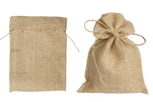 Burlap bag 130x180 mm in natural color - 25 pcs-1