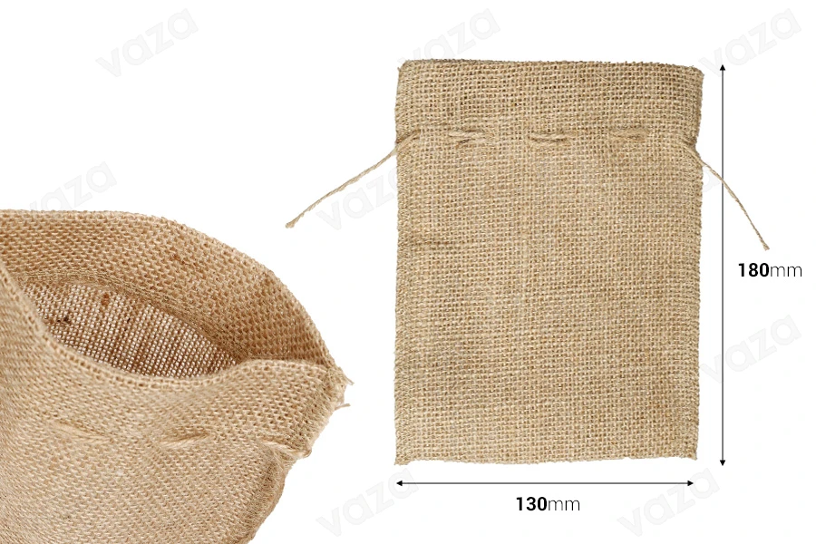 Busta in tela 130x180 mm colore naturale - 25 pz-dimensioni_immagine