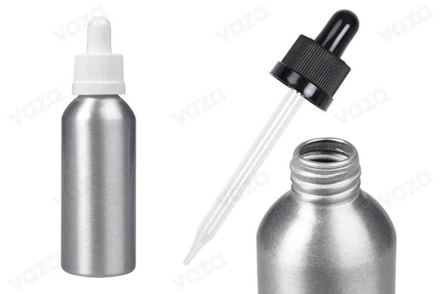 Aluminiumflasche 60ml mit Tropfer CRC - 6 Stk-produktbild
