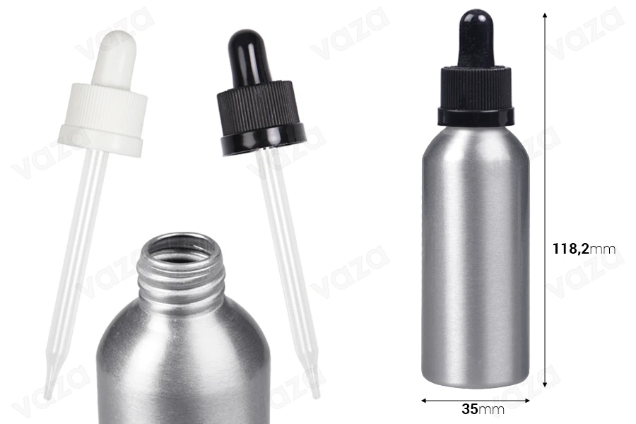 Aluminiumflasche 60ml mit Tropfer CRC - 6 Stk-bildabmessungen