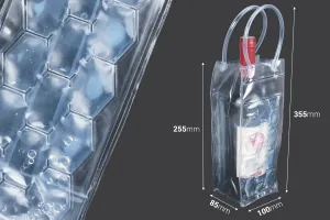 Sac bouteille isotherme transparent avec poignée-2