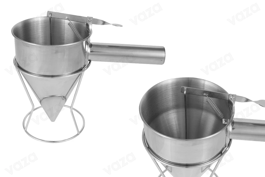 Stainless steel tool - 1200ml funnel (8mm tip) for filling candles and soaps Stainless steel tool - 1200ml funnel (8mm tip) for filling candles and soaps-image_group