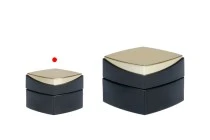 Barattolo di vetro di lusso da 20 ml in colore nero opaco per crema con coperchio speciale e sigillo in plastica Barattolo di vetro di lusso da 20 ml in colore nero opaco per crema con coperchio speciale e sigillo in plastica