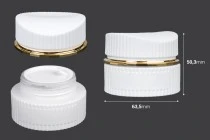 Barattolo di vetro di lusso da 30 ml in colore bianco opaco per crema con coperchio e sigillo in plastica