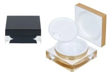 Pot de crème acrylique de luxe de 50 ml avec couvercle et joint en plastique
