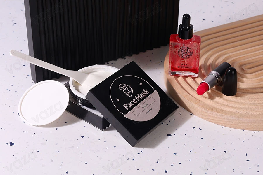 Pot de crème acrylique de luxe de 50 ml avec couvercle et joint en plastique-photo_groupe