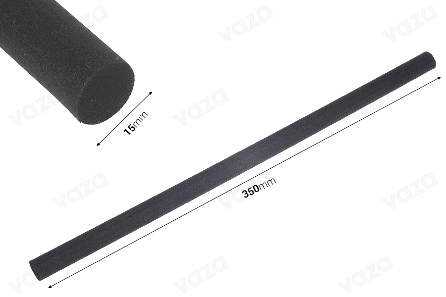 Fiber Stick 15x350 mm (e fortë) për aromatizues ambienti në ngjyrë të zezë - 1 copë-imazh_dimensione