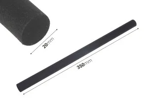 Fiber stick 20x350 mm (hard) for room fragrances in black color - 1 pc-2