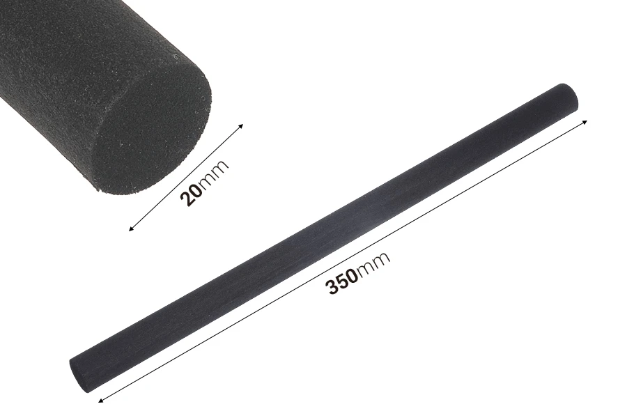 Stick in fibra 20x350 mm (duro) per fragranze per ambienti colore nero - 1 pz Stick in fibra 20x350 mm (duro) per fragranze per ambienti colore nero - 1 pz