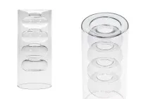 Contenitore in vetro soffiato a due camere da 350 ml adatto per profumare ambienti Contenitore in vetro soffiato a due camere da 350 ml adatto per profumare ambienti
