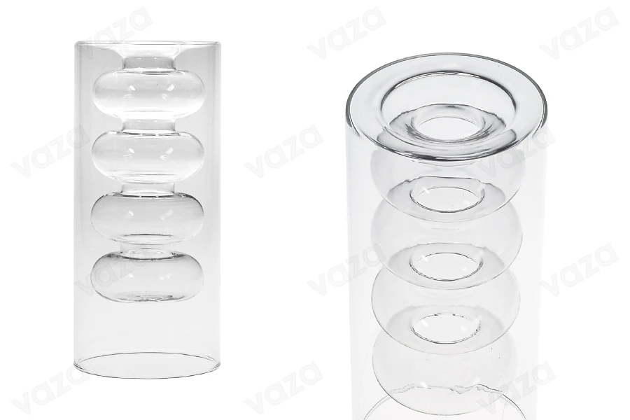 Récipient en verre soufflé à deux chambres de 350 ml adapté au parfum d'ambiance-photo_produit