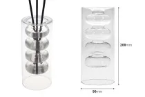 Contenitore in vetro soffiato a due camere da 350 ml adatto per profumare ambienti Contenitore in vetro soffiato a due camere da 350 ml adatto per profumare ambienti