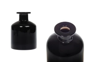 250 ml glass bottle in black color suitable for room fragrance-1