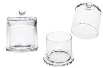 Dekorativer Glasbrunnen 300ml mit Glockendeckel Dekorativer Glasbrunnen 300ml mit Glockendeckel