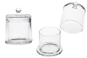 Decorative glass fountain 300 ml with glass bell cap-1