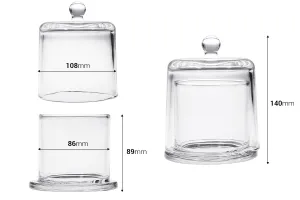 Decorative glass fountain 300 ml with glass bell cap-2