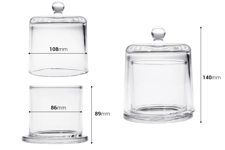 Dekorativer Glasbrunnen 300ml mit Glockendeckel Dekorativer Glasbrunnen 300ml mit Glockendeckel