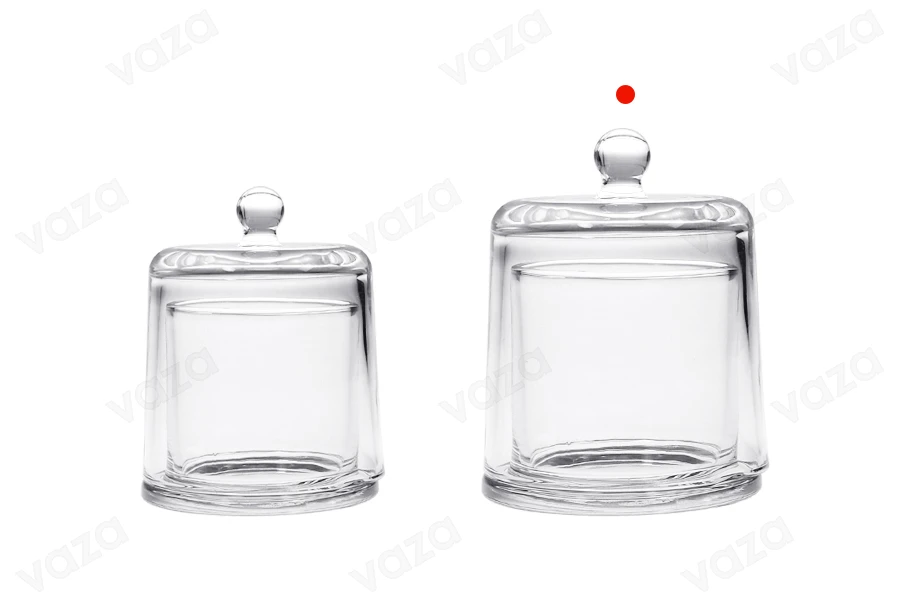 Fontana decorativa in vetro da 300 ml con coperchio a campana-gruppo_immagini
