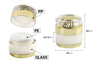 Luxury 30 ml acrylic jar for cream with acrylic cap and plastic gasket-2