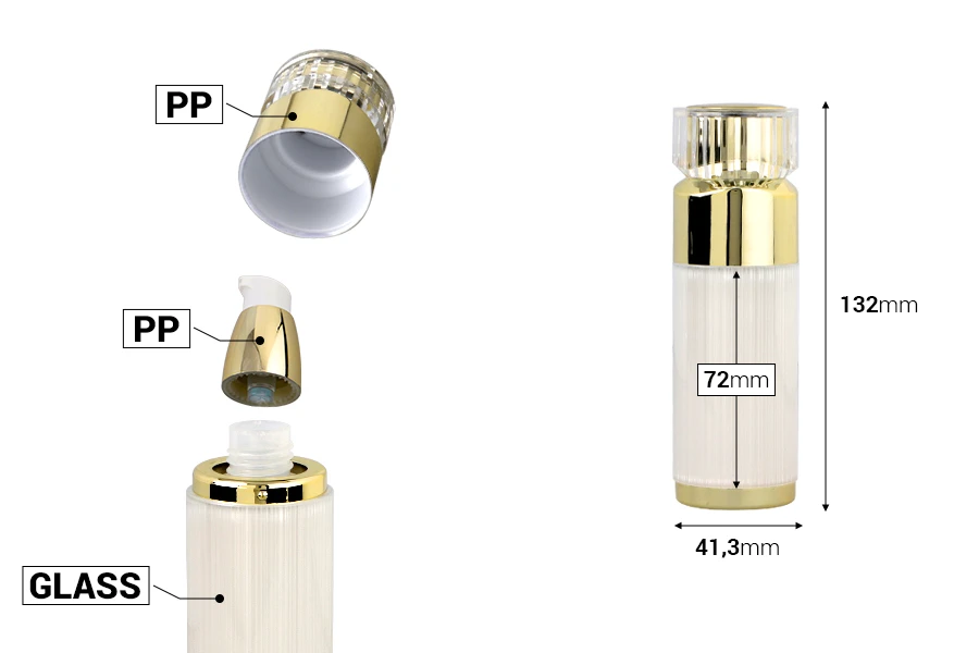 Ακρυλικό airless μπουκάλι 30 ml πολυτελείας με αντλία κρέμας και ακρυλικό καπάκι Ακρυλικό airless μπουκάλι 30 ml πολυτελείας με αντλία κρέμας και ακρυλικό καπάκι