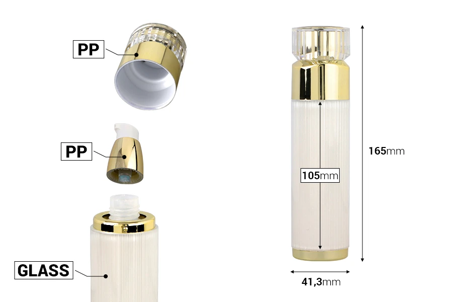 Luxury airless 50ml acrylic bottle with cream pump and acrylic cap Luxury airless 50ml acrylic bottle with cream pump and acrylic cap