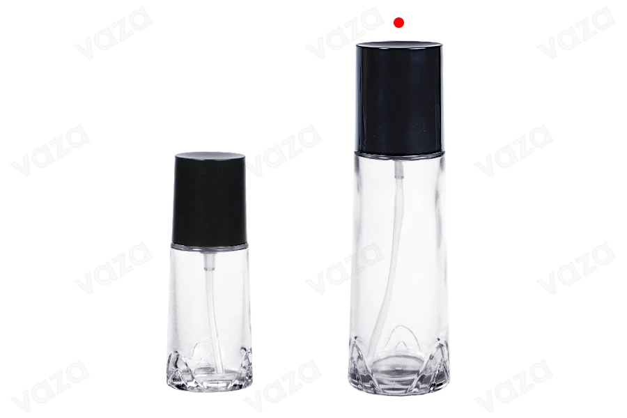 Γυάλινο μπουκάλι 100 ml διάφανο με μαύρη αντλία κρέμας και καπάκι Γυάλινο μπουκάλι 100 ml διάφανο με μαύρη αντλία κρέμας και καπάκι-εικόνα_σύνθεση