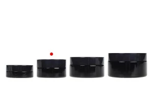 Schwarze Glasdose 30ml für Creme mit Deckel und Kunststoffverschluss-3