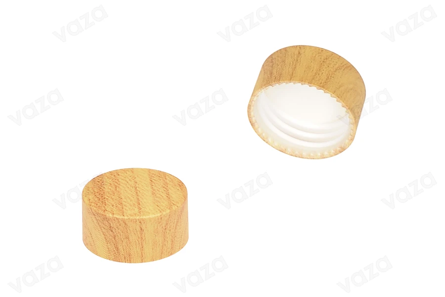 Couvercle en plastique PP24 à motif bois et doublure intérieure Couvercle en plastique PP24 à motif bois et doublure intérieure-photo_produit