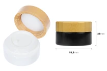 Βαζάκι γυάλινο για κρέμα 30 ml με bamboo καπάκι και πλαστικό παρέμβυσμα Βαζάκι γυάλινο για κρέμα 30 ml με bamboo καπάκι και πλαστικό παρέμβυσμα