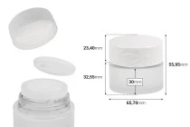 30 ml nachfüllbares Glasgefäß mit Acryldeckel und Kunststoffdichtung