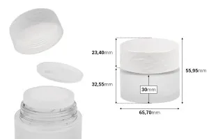 30 ml glass refillable jar with acrylic cap and plastic gasket-2