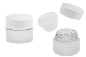 50 ml glass refillable jar with acrylic cap and plastic gasket-1