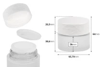 Barattolo in vetro ricaricabile da 50 ml con tappo in acrilico e guarnizione in plastica Barattolo in vetro ricaricabile da 50 ml con tappo in acrilico e guarnizione in plastica