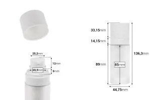 Flacone ricaricabile da 30 ml con pompa per crema e custodia esterna in vetro smerigliato-2