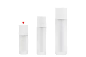 Flacone ricaricabile da 30 ml con pompa per crema e custodia esterna in vetro smerigliato-6