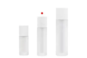 Flacone ricaricabile da 50 ml con pompa per crema e custodia esterna in vetro smerigliato-6