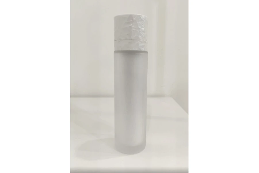 Μπουκάλι airless 15 ml επαναγεμιζόμενο για κρέμα με εξωτερική γυάλινη θήκη αμμοβολής