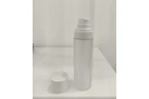 Μπουκάλι airless 15 ml επαναγεμιζόμενο για κρέμα με εξωτερική γυάλινη θήκη αμμοβολής
