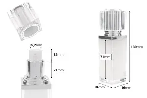 Flacone ricaricabile di lusso da 30 ml con pompa per crema e custodia esterna in acrilico-2