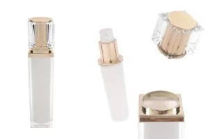 Flacone ricaricabile di lusso da 50 ml con pompa per crema e custodia esterna in acrilico-1