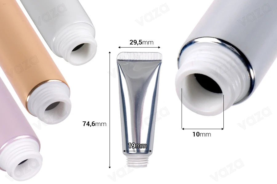 Kunststofftube 10 ml (Weithals) mit innerer Aluminiumbeschichtung in verschiedenen Farben - 12 Stk Kunststofftube 10 ml (Weithals) mit innerer Aluminiumbeschichtung in verschiedenen Farben - 12 Stk-bildabmessungen